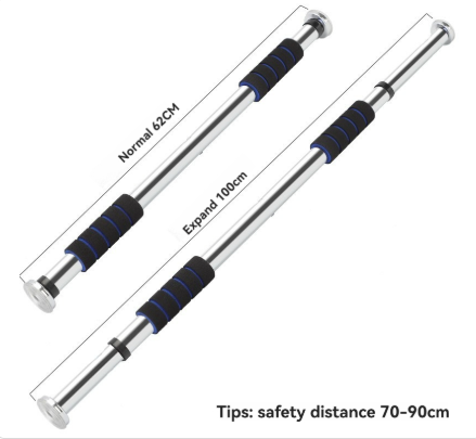 barre-de-traction-modele-metal-poignee-noire-et-bleu