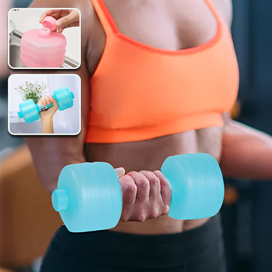 zoom sur buste femme soulevant haltere aqualift