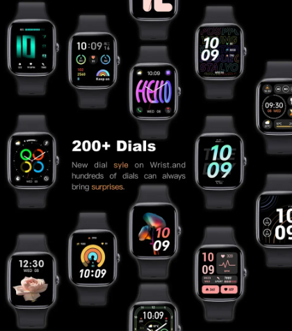 200-options-de-cadrans-visuels-de-la-gamme-podometre-waterproof-smart-assistant