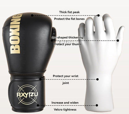 details-un-gant-de-boxe-sanda-et-une-main
