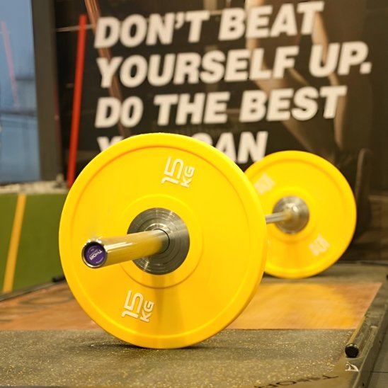 Disque musculation jaune