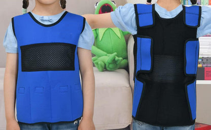 gilet-lesté-pour-enfant-vu-porte-de-face-et-de-dos
