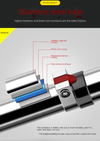 materiau-metal-multi-couches-de-barre-de-traction-safety-ovoz