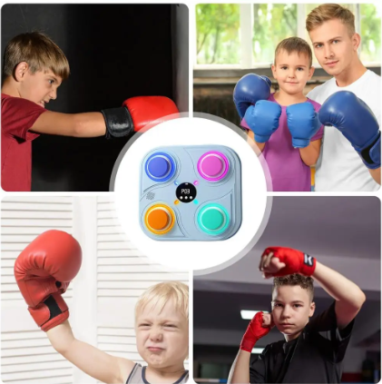 quatre-illustrations-de-joueurs-machine-de-boxe-multicolore-enfant-modele-bleu