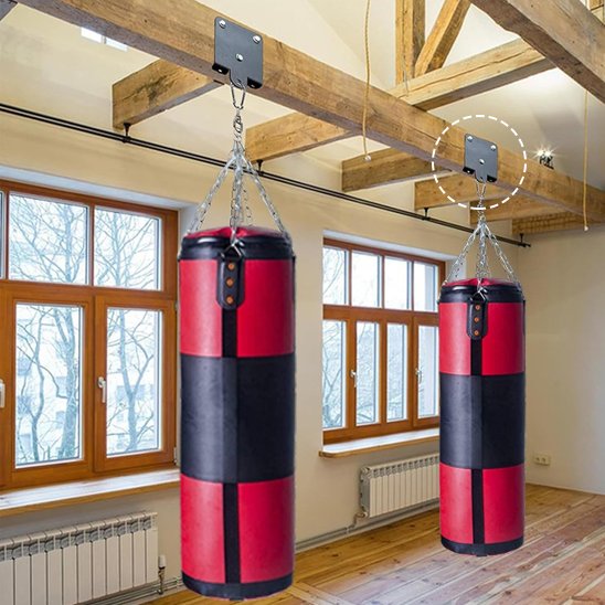 Support sac de frappe multiple sur poutre