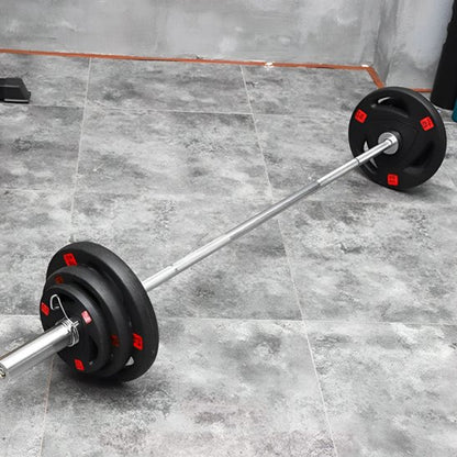 vue-sur-differents-poids-sur-une-barre-de-musculation